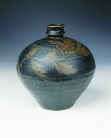 Cizhou-type black stoneware jar, late Jin-early Yuan dynasty, China, 13th century. Artist: Unknown
