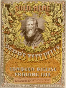 Poster advertising Parr's Life Pills, 19th century. Artist: Unknown