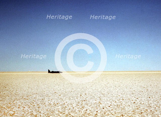 Bluebird CN7 deploying parachute at Lake Eyre, World Land Speed Record attempt, 1964. Creator: Unknown.