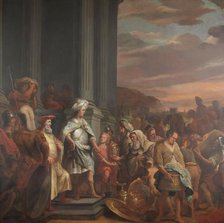 King Cyrus Handing over the Treasure Looted from the Temple of Jerusalem, 1655-1669. Creator: Ferdinand Bol.