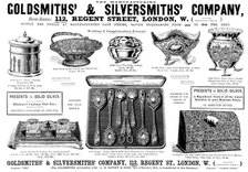 Advertisement for the Goldsmiths' & Silversmiths' Company, 1898. Creator: Unknown.