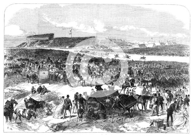 Visit of the Prince and Princess of Wales to Ireland: general view of Punchestown Races, 1868. Creator: C. R..