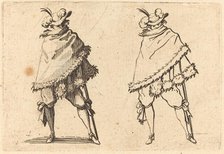 Man Wrapped in His Mantle, c. 1622. Creator: Jacques Callot.