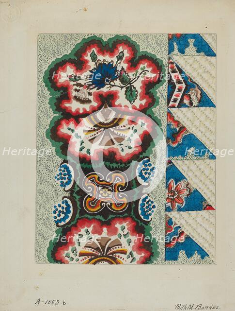 Quilted Coverlet, c. 1936. Creator: Ruth M Barnes.