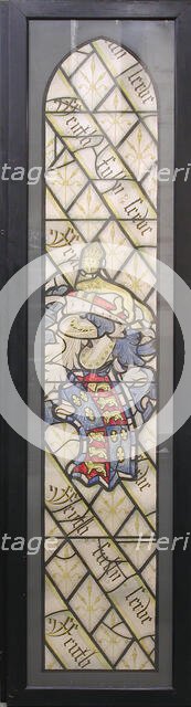 Panel with Coat of Arms, British, early 20th century (original dated 15th century). Creator: A A Bradbury.