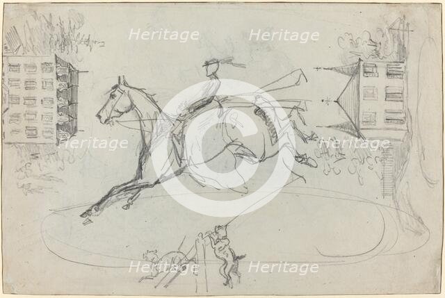 Sheet of Sketches, c. 1881. Creator: Henri de Toulouse-Lautrec.