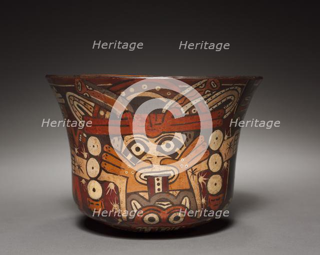 Bowl with Costumed Being, 100 BC-700. Creator: Unknown.