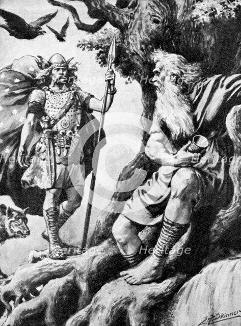 Odin (Wotan), Norse god, c19th century. Artist: Unknown