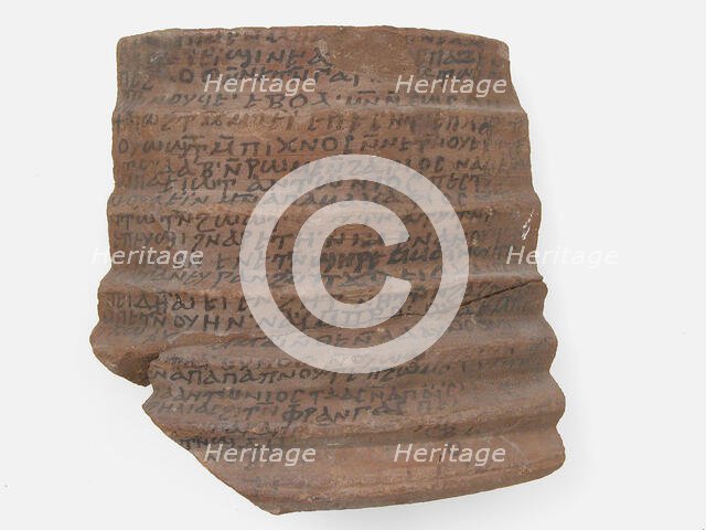 Ostrakon, Coptic, 7th century. Creator: Unknown.