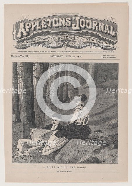 A Quiet Day in the Country (Appleton's Journal, Vol. III), June 6, 1870. Creator: Unknown.