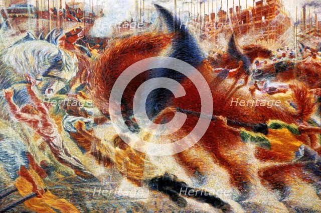 'The City Rises', 1911.  Artist: Umberto Boccioni