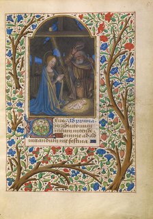 The Nativity; Katherine Hours, about 1480-1485. Creator: Jean Bourdichon.