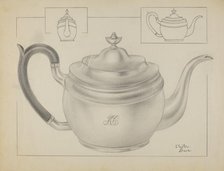 Silver Teapot, c. 1936. Creator: Clayton Braun.