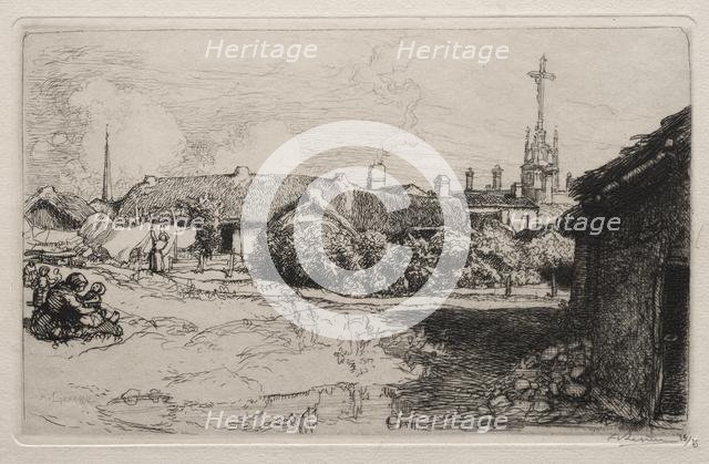 Le Calvaire, St. Jean-de-Mont, 1909. Creator: Auguste Louis Lepère (French, 1849-1918).