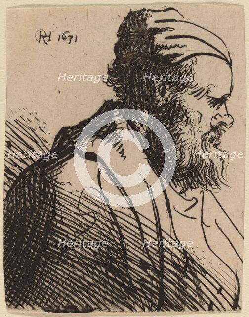 Snub-Nosed Man in a Cap, in or before 1630. Creator: Rembrandt Harmensz van Rijn.