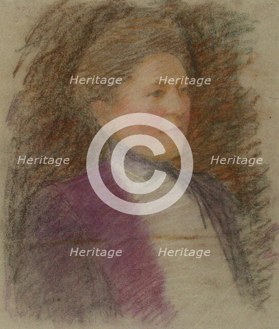 Portrait of Miss Anna Wiik, Study, 1917. Creator: Maria Wiik.