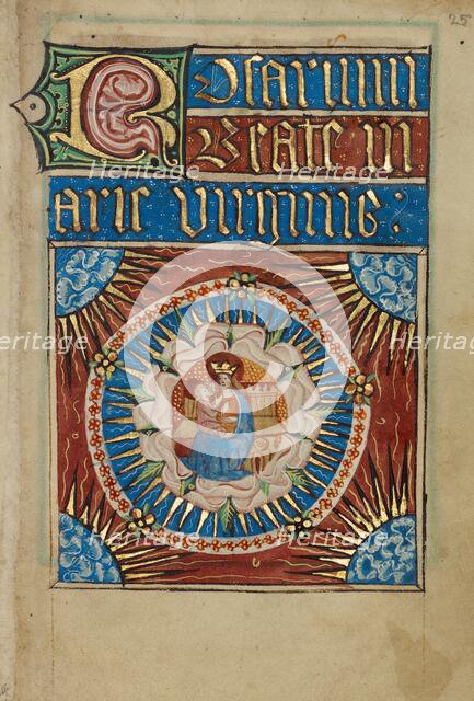 The Virgin and Child in a White Rose; Illustrated Vita Christi..., about 1480-1490. Creator: Unknown.