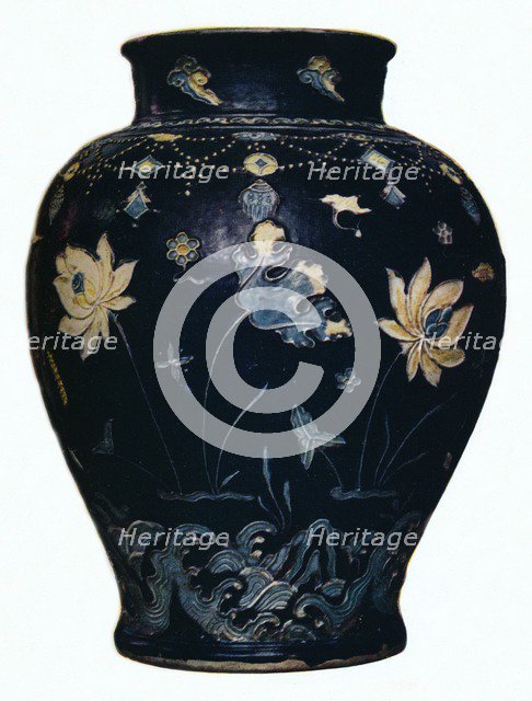 'Ming Dynasty, Fahua vase', 15th century. Artist: Unknown.