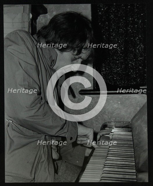 Stan Tracey playing the piano at The Bell, Codicote, Hertfordshire, 2 February 1986. Artist: Denis Williams