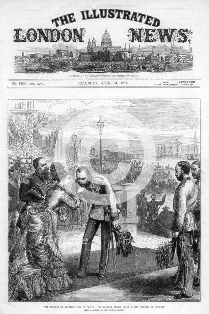 The cover of The Illustrated London News, 24th April 1875. Artist: Unknown