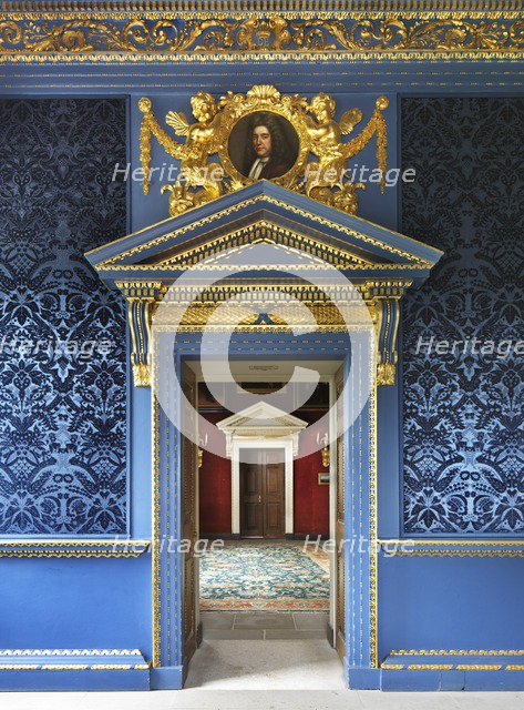 Doorway of the Blue Velvet Room, Chiswick House, London, c2014. Artist: James O Davies.
