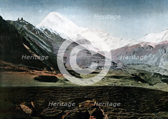 Mount Kazbek, Caucasus, c1890. Artist: Gillot