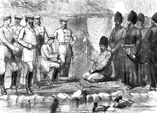 Interview between General Kaufmann and the Khan of Khiva, 1874. Creator: Unknown.