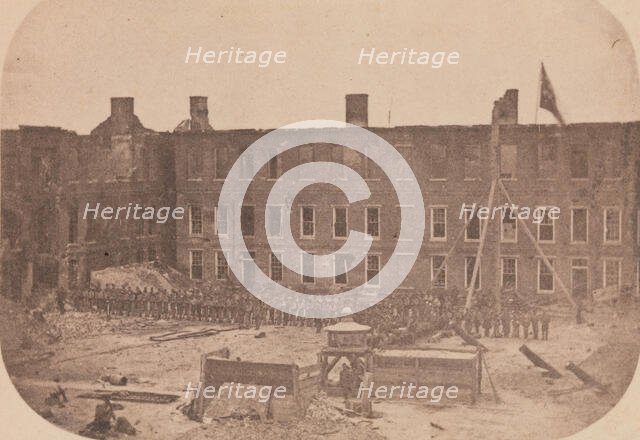 The Evacuation of Fort Sumter, April 1861, April 1861. Creator: Attributed to Alma A. Pelot.