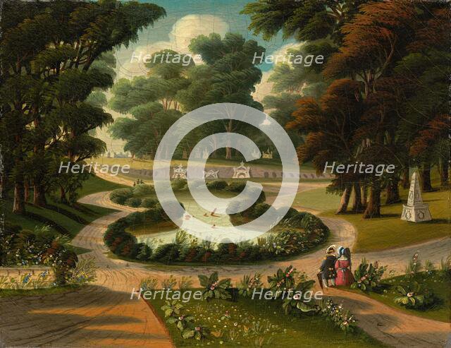 Mount Auburn Cemetery, mid 19th century. Creator: Thomas Chambers.