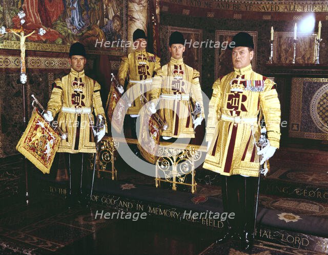 The State Trumpeters used at the Coronation of Queen Elizabeth II, 1953. Creator: Arthur Charles Kirby Ware.