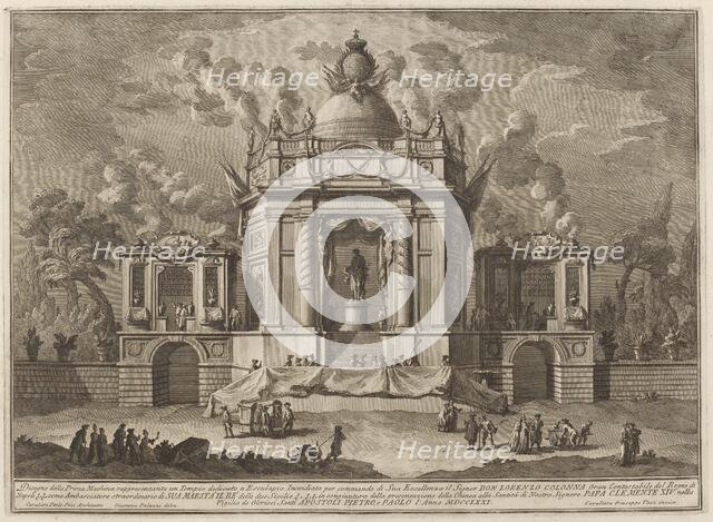 A Temple Dedicated to Aesculapius, for the "Chinea" Festival, 1771. Creator: Giuseppe Vasi.