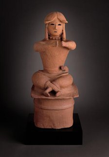 Haniwa: Tomb Sculpture of a Seated Warrior, between c.500 and c.600. Creator: Unknown.