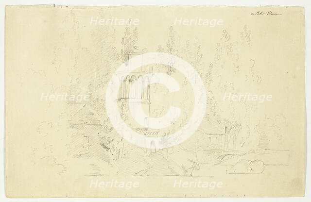 View of the Park at Versailles: Petit Trianon, n.d. Creator: Pierre Antoine Mongin.