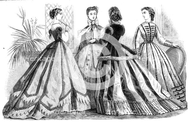 Paris fashions for December, 1865. Creator: Unknown.