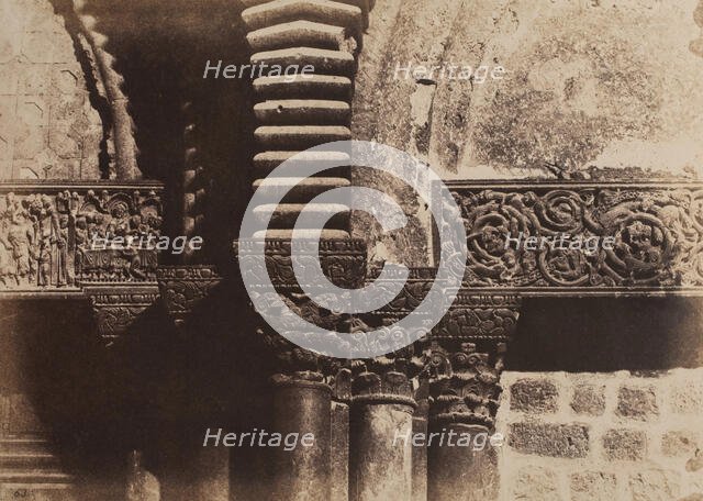 Jerusalem, Saint Sepulcre, Details of Capitals, 1854. Creator: Auguste Salzmann.
