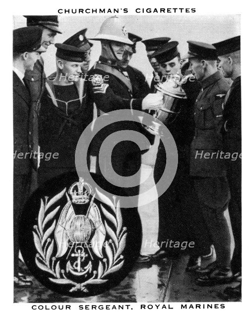 Colour Sergeant, Royal Marines, 1937.Artist: WA & AC Churchman