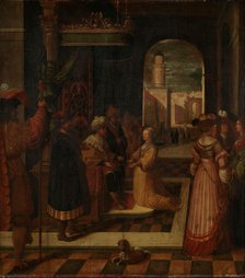 Esther and Ahasuerus, probably 17th century. Creator: Ambrosius Francken I.