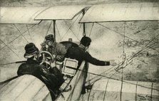 'The Fourth Arm in the Great War: French Air-scouts at work', First World War, 1914-1918, (c1920). Creator: Georges Bertin Scott.