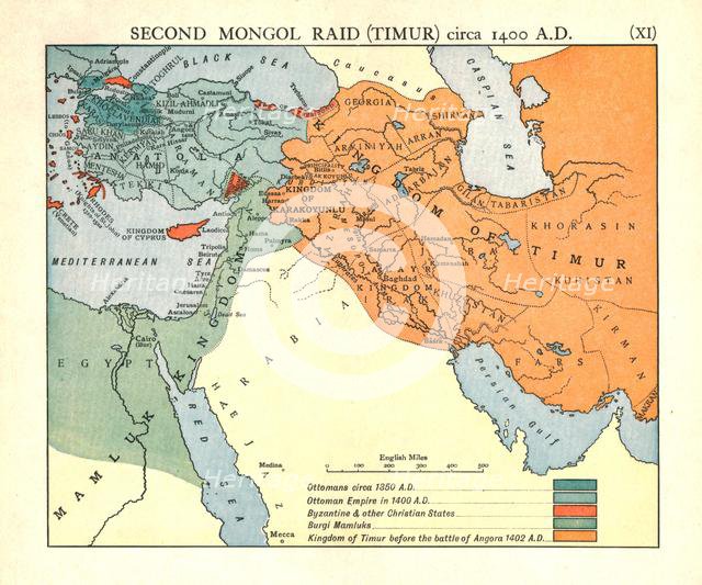 'Second Mongol Raid (Timur), circa 1450 A.D.', c1915.  Creator: Emery Walker Ltd.