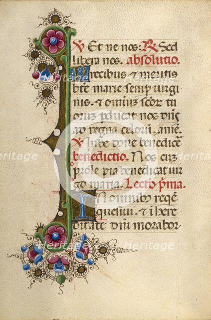 Decorated Text Page; Gualenghi-d'Este Hours, about 1469. Creator: Unknown.