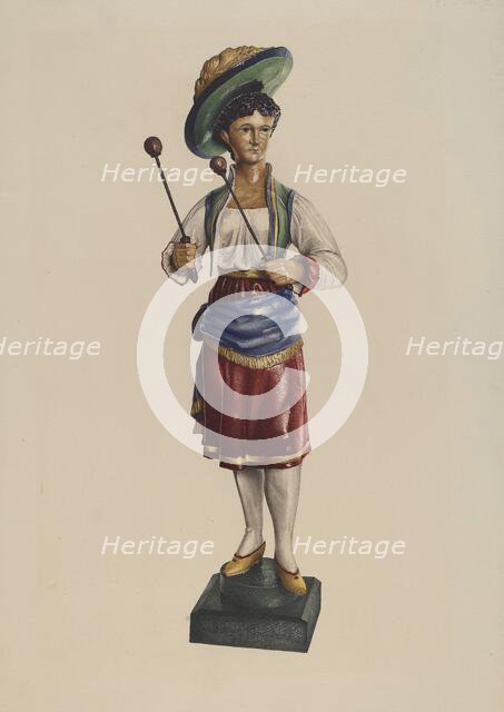 Carousel Drummer Girl, c. 1939. Creator: Robert Pohle.