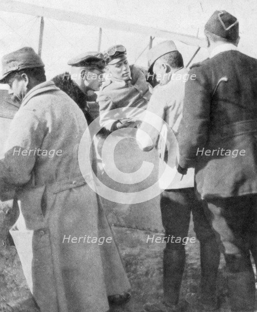 German aviators shot down by French ace Jean Navarre, 1916. Artist: Unknown