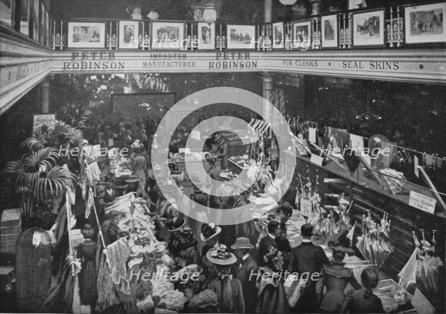 A sale day at Peter Robinson's department store, Oxford Street, London, c1903 (1903). Artist: Unknown.
