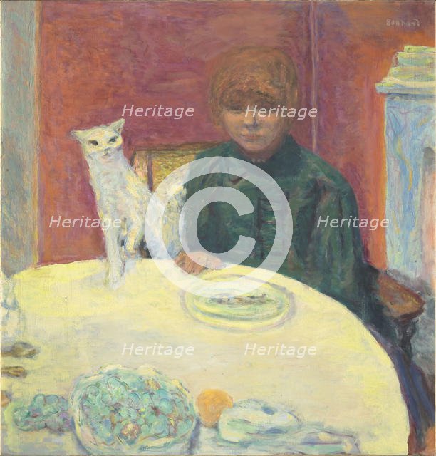 La femme au chat (Woman with Cat) , 1912. Creator: Bonnard, Pierre (1867-1947).