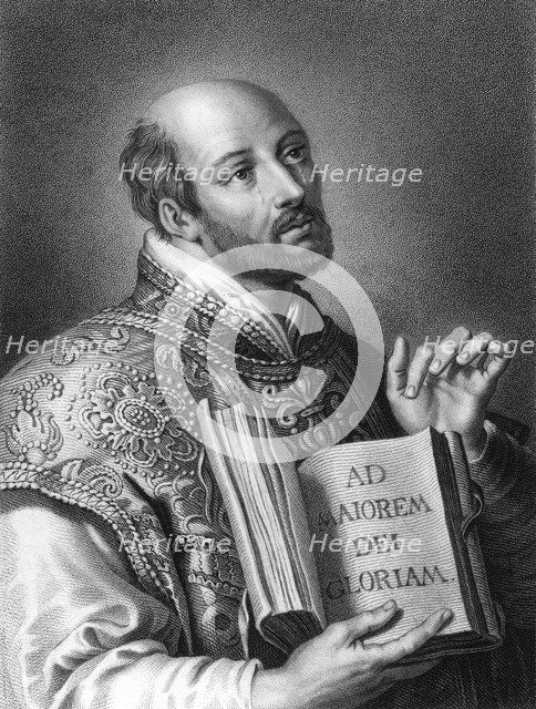 St Ignatius of Loyola, 16th century Spanish soldier and founder of the Jesuits, (1836).Artist: W Holl