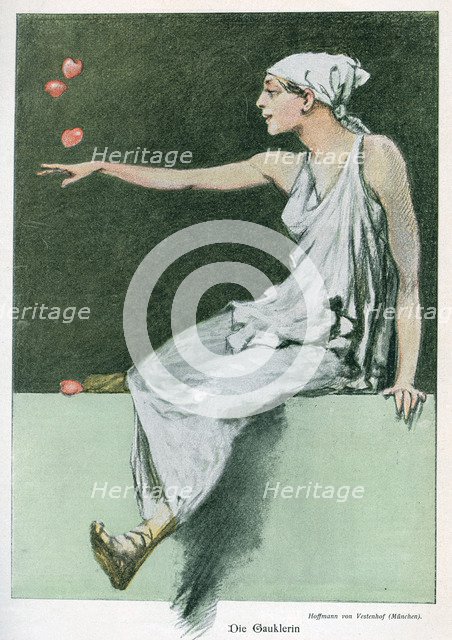 'Die Gauklerin' ('The Comedienne'), 1898. Artist: August von Vestenhof Hoffmann