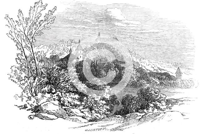 Palace of Molsdorf - from His Royal Highness Prince Albert's drawing, 1845. Creator: W. J. Linton.