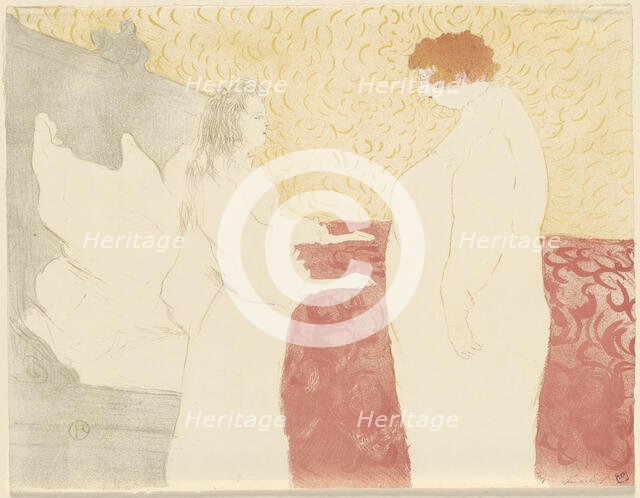 Femme au lit, profil, au petit lever, 1896. Creator: Toulouse-Lautrec, Henri, de (1864-1901).