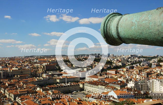 Panorama of the city from St George's Castle, Lisbon, Portugal, 2008.  Creator: Unknown.