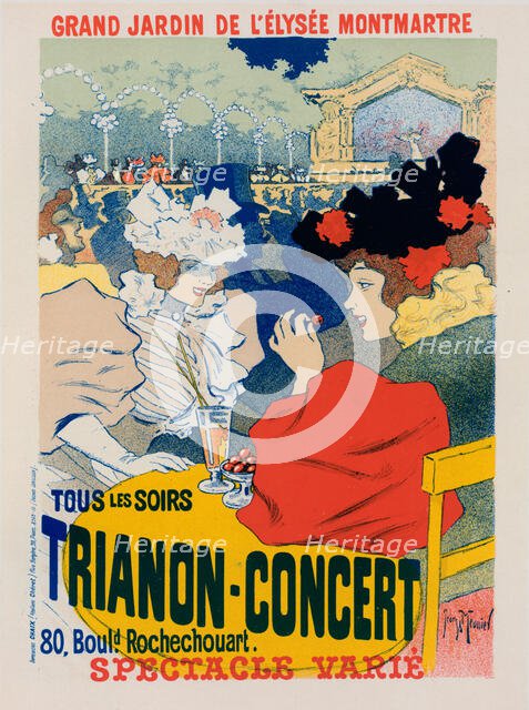 Affiche pour le "Trianon-Concert"., c1897. Creator: Georges Meunier.